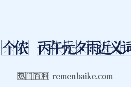 个侬·丙午元夕雨近义词是什么意思的图片